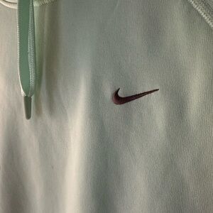 Nike Mint Green Sweatshirt Hoodie with Grey Logo